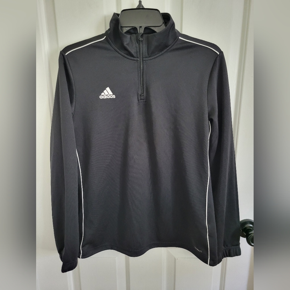 Adidas Climalite Black 1/4 Zip Pullover Long Sleeve Top Men’s Size Medium